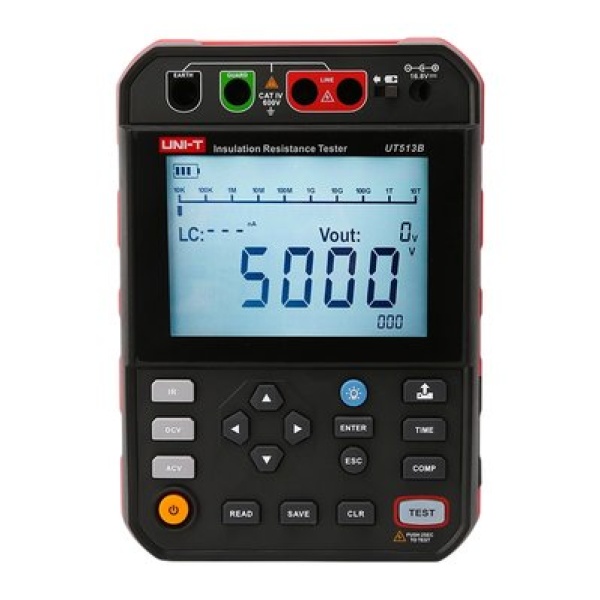Мегаомметр UNI-T UT513B, цифровий, 2 000 000 МОм, 5000 В