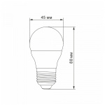 LED лампа VIDEX G45h 4.9W E27 4100K - Зображення 3