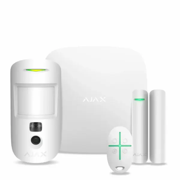 Комплект бездротової сигналізації Ajax StarterKit Cam Plus (HDR) white (Hub 2 Plus /MotionCam(HDR)/DoorProtect/SpaceControl)