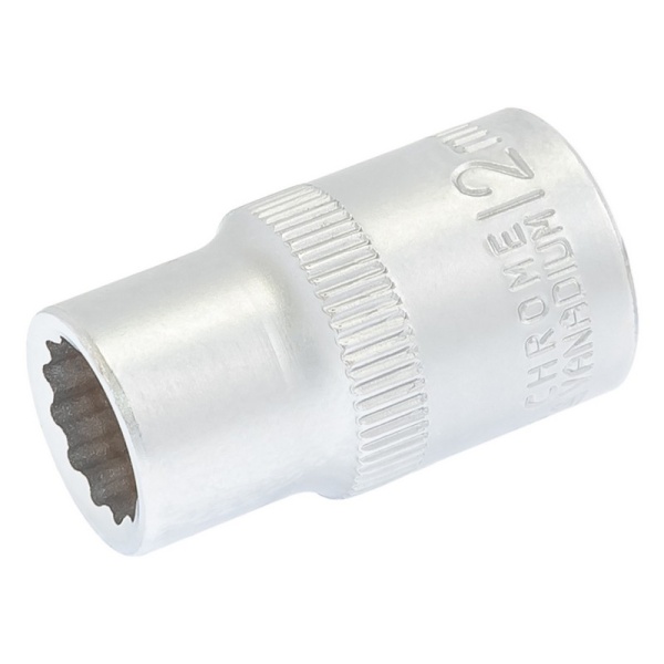 Головка торцева MASTERTOOL 12-гранна ½" 12 мм L 40 мм CrV 78-0612