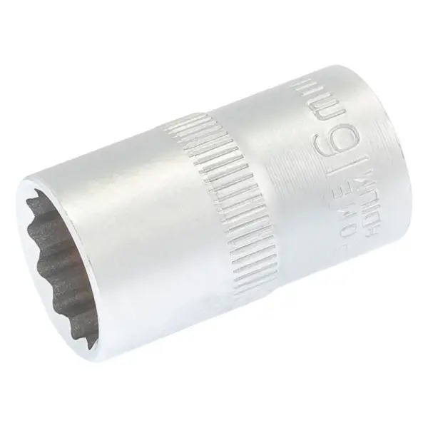 Головка торцева MASTERTOOL 12-гранна ½" 16 мм L 40 мм CrV 78-0616