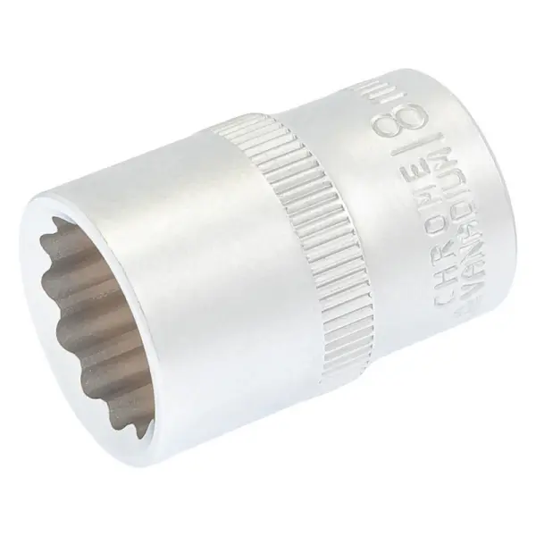 Головка торцева MASTERTOOL 12-гранна ½" 18 мм L 40 мм CrV 78-0618
