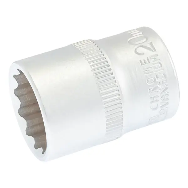 Головка торцева MASTERTOOL 12-гранна ½" 20 мм L 40 мм CrV 78-0620