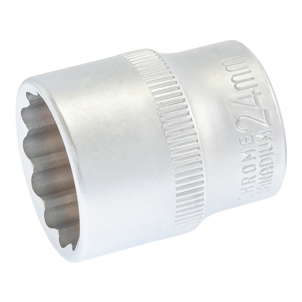 Головка торцева MASTERTOOL 12-гранна ½" 24 мм L 40 мм CrV 78-0624