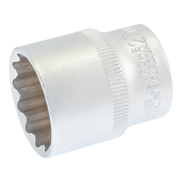 Головка торцева MASTERTOOL 12-гранна ½" 27 мм L 43 мм CrV 78-0627