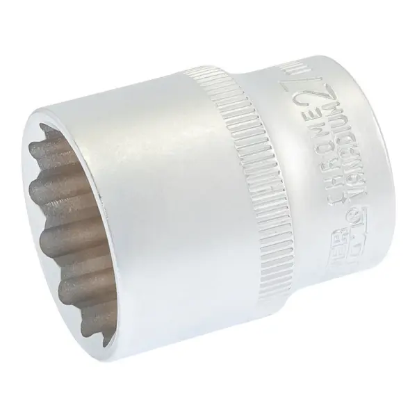 Головка торцева MASTERTOOL 12-гранна ½" 27 мм L 43 мм CrV 78-0627