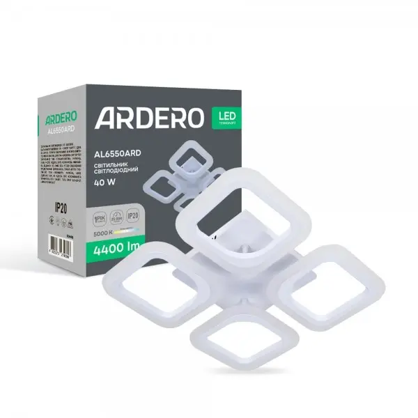 Світлодіодний накладний світильник Ardero AL6550ARD MATEO 40Вт 5000K білий