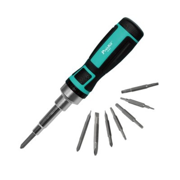 Викрутка з бітами Pro'sKit SD-9821, T25, T30, PH000, PH00, PH0, 1/4", 1/4", 5/16", SL 5мм, SL 6мм, SL 8мм, немагнітна