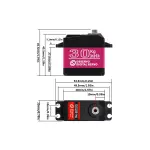 Сервопривід стандарт 60г DSServo DS3230PRO 38кг/0,09сек/6.8В 25T цифровий IP66 (180) - Зображення 4