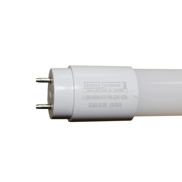 Лампа світлодіодна трубчаcта LED L-1200-4000K-G13-18w-220V-1620L GLASS SILVER TNSy