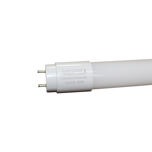 Лампа світлодіодна трубчаcта LED L-1200-6400K-G13-18w-220V-1620L GLASS SILVER TNSy