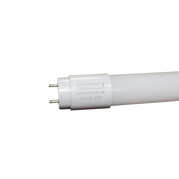 Лампа світлодіодна трубчаcта LED L-1200-5000K-G13-18w-220V-1620L GLASS SILVER TNSy