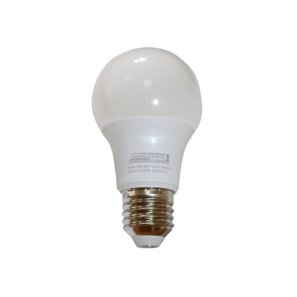 Лампа світлодіодна LED Bulb-A60-9W-E27-220V-6500K-810L SILVER TNSy