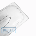Кришка гастроємності BRILLIS з полікарбонату GN 1/3, прозора купольна - Зображення 2