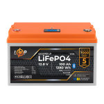 Акумулятор LP LiFePO4 12,8V - 100 Ah (1280Wh) (BMS 100A/50А) пластик LCD Smart BT - Зображення 2
