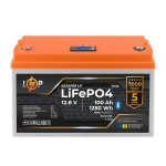 Акумулятор LP LiFePO4 12,8V - 100 Ah (1280Wh) (BMS 100A/50А) пластик LCD Smart BT - Зображення 2