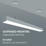 LED світильник лінійний VIDEX BN03 30W 0.6М 5000K 220V Black - Зображення 4