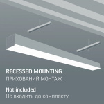 LED світильник лінійний VIDEX BN03 30W 0.6М 5000K 220V Black - Зображення 6