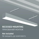 LED світильник лінійний VIDEX BN03 30W 0.6М 5000K 220V Black - Зображення 6