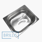 Кришка гастроємності BRILLIS з полікарбонату GN 1/2, прозора купольна - Зображення 3
