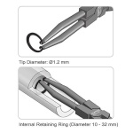 Круглогубці для зняття стопорних кілець Extra Long (стиск прямі) TOPTUL DCBJ1383 - Зображення 3