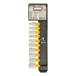 Набір головок торцевих 6-гранних MASTERTOOL ¼" 5-14 мм з тріскачкою 72 зубці CrV 11 шт 78-1415 - Зображення 3