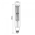 LED лампа VIDEX Filament T52F 50W E27 5000K - Зображення 3