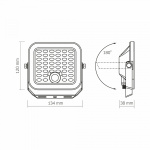 LED прожектор автономний VIDEX VL-FSO4-205-S 1400Lm 5000K - Зображення 8