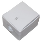 Вимикач зовн. устан. 1-кл. прохідний білий IP54 TNSy SURFACE TNSy