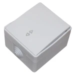 Вимикач зовн. устан. 1-кл. прохідний білий IP54 TNSy SURFACE TNSy