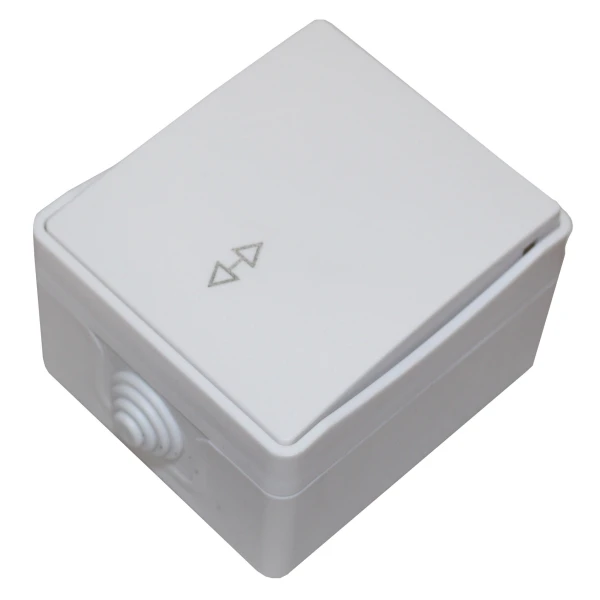 Вимикач зовн. устан. 1-кл. прохідний білий IP54 TNSy SURFACE TNSy