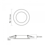 LED світильник Back вбудований круглий VIDEX 9W 5000K - Зображення 5
