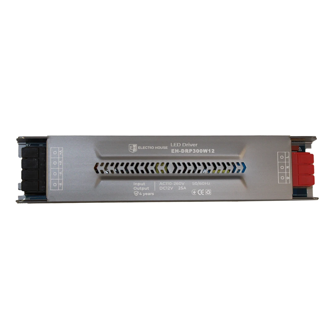 EH-DRP300W12.jpg LED драйвер 300 Вт 12 В, серія IP20 Pro, гарантія 4 роки - Зображення 1