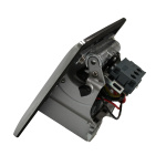 Розетка для підлоги з заземленням врізна 16А + 2USB (type C+A) 2.4А, IP44 , алюміній - Зображення 2
