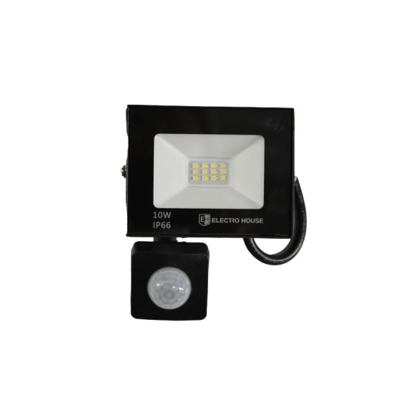 LED прожектор з датчиком руху 10Вт  1000 Лм  6500К   холодний білий  SMD2835