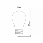 LED лампа VIDEX G45h 6W E27 4100K - Зображення 3