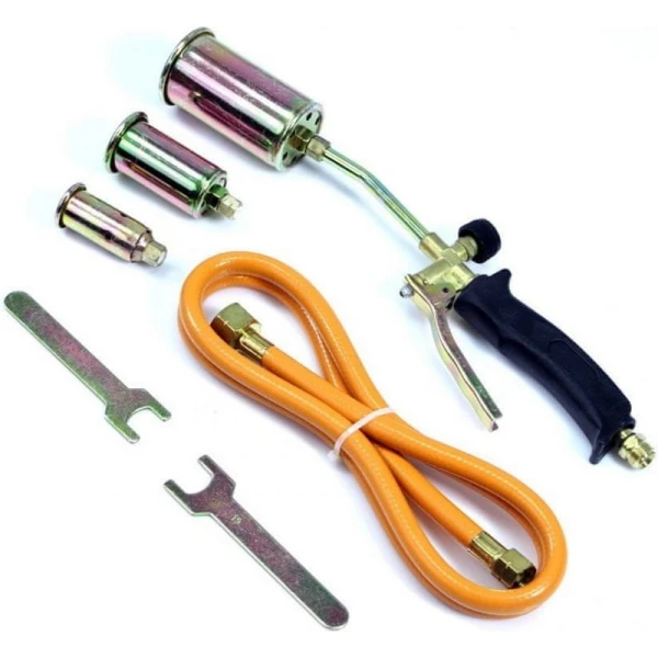 Пальник ручний газоповітряний MASTERTOOL з насадками Ø 25/35/50 мм 400 мм 3785 г/год 53 кВт 1300°C 44-5055