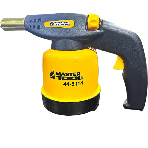 Лампа газова паяльна MASTERTOOL п'єзопідпал Ø 20 мм/1300°С 1.3 кВт 94.6 г/год 44-5114