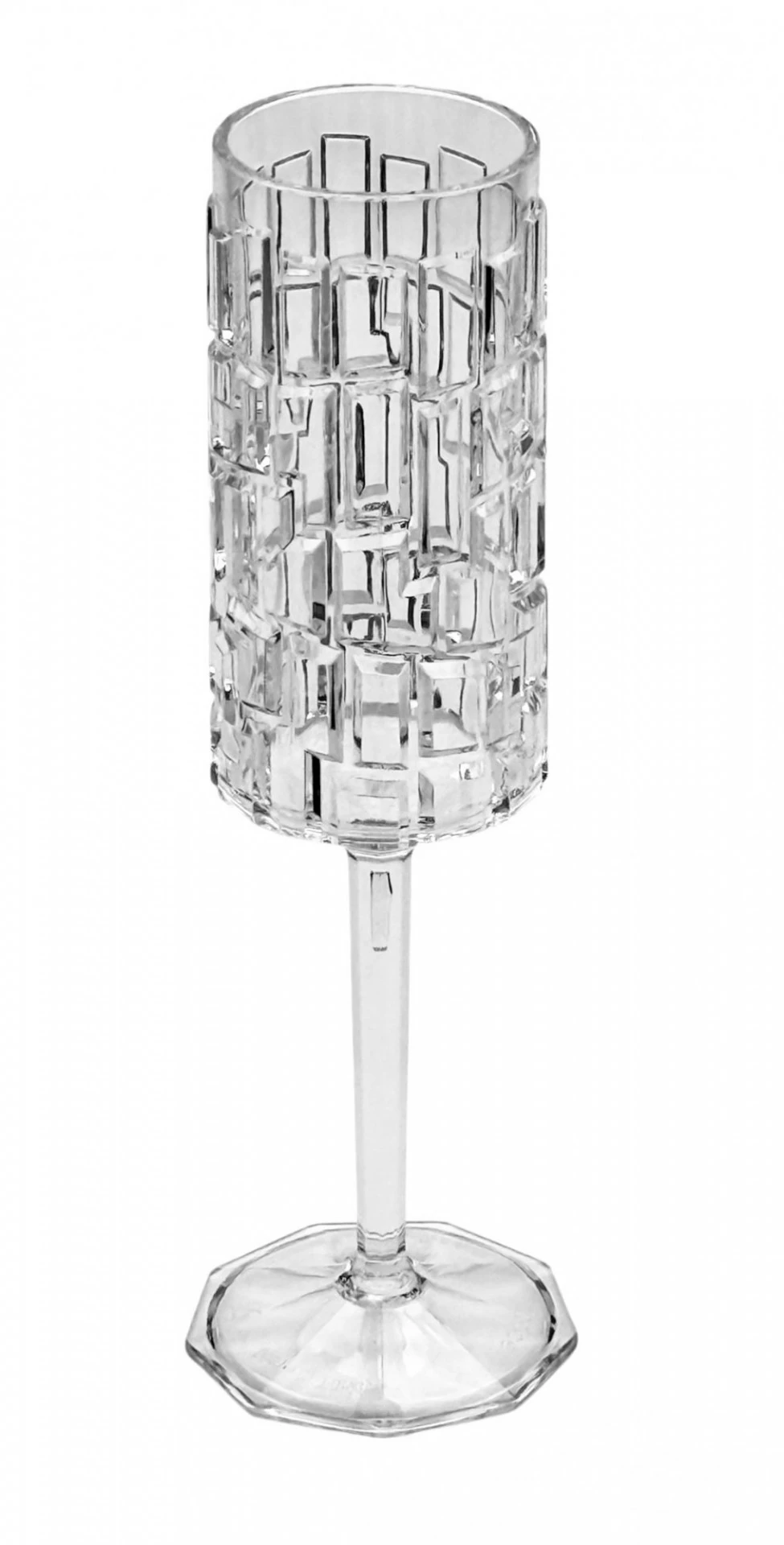 612122.jpeg Келих для шампанського Stone із полікарбонату прозорий 180 мл - Зображення 1