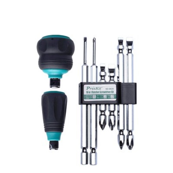 Викрутка з бітами Pro'sKit SD-9820, PH0, PH1, PH2, SL 5мм, SL 6мм, SL 3мм, магнітна