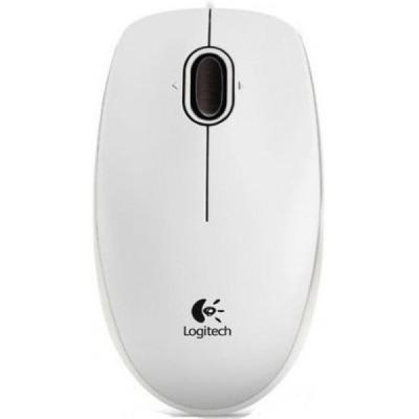 Миша Logitech B100, White, USB, оптична, 800 dpi, 3 кнопки (910-003360)