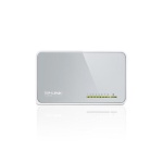Комутатор TP-LINK TL-SF1008D, White/Gray, 8-портовий, 10/100 Мбіт/с, некерований, пластиковий корпус - Зображення 2