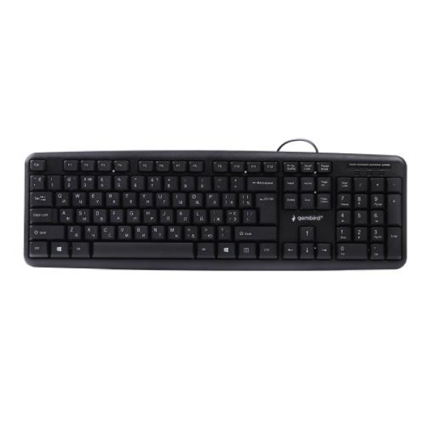 Клавіатура Gembird KB-U-103-UA стандартна, USB, Black