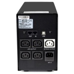 Джерело безперебійного живлення PowerCom BNT-1200AP Black, 1200 ВА, 720 Вт, USB, лінійно-інтерактивний, AVR, 5 розеток (IEC), RJ45 - Зображення 2
