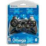 Геймпад Defender Omega, Black, USB, для ПК, вібрація, 12 кнопок, 2 аналогових стику, D-Pad (64247) - Зображення 3