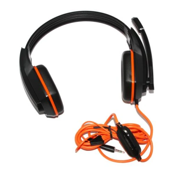 Навушники Gemix W-330 Gaming Black/Orange, 2 x Mini jack (3.5 мм), накладні, кабель 2.4 м