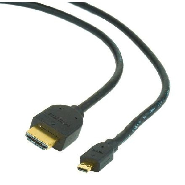 Кабель HDMI (M) - micro HDMI (M), 1.8 м, Black, Cablexpert, V1.4 (CC-HDMID-6)