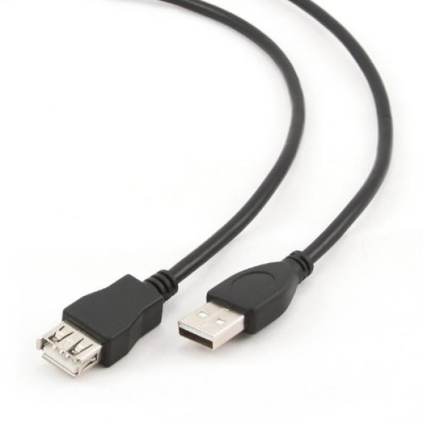 Кабель USB 2.0 AM - USB AF, 4.5 м, Black, Cablexpert (CCP-USB2-AMAF-15C)