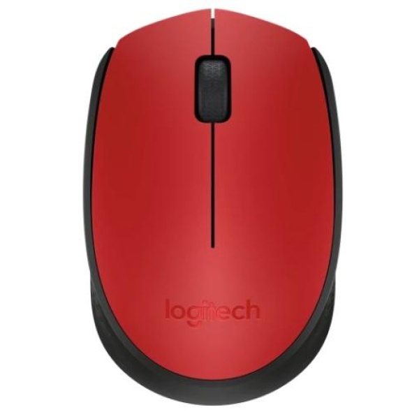 Миша бездротова Logitech M171, Red/Black, USB (2.4 GHz), 1000 dpi, 3 кнопки, 1xAA (910-004641)