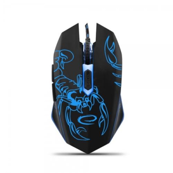 Миша Esperanza MX203 (EGM203B) Black/Blue, Optical, USB, 2400 dpi, підсвічування